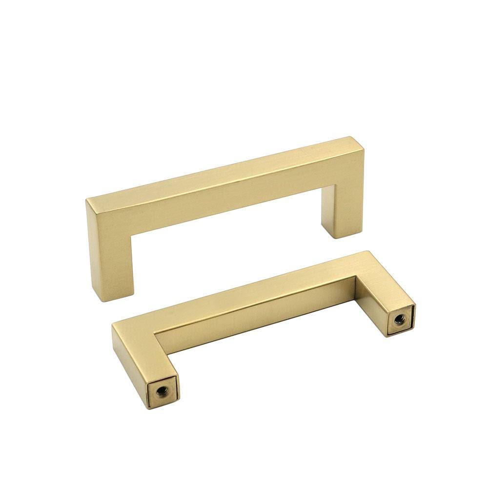 15 Pack Brushed Gold Square Cabinet Handles Stainless Steel C4241