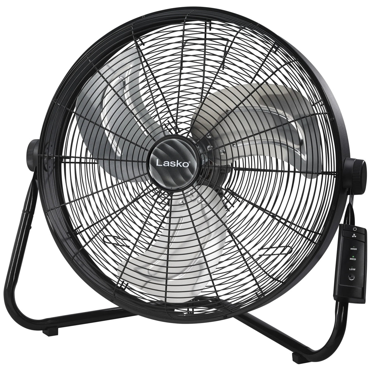 20 High Velocity Floor Fan with Remote, Black D9582