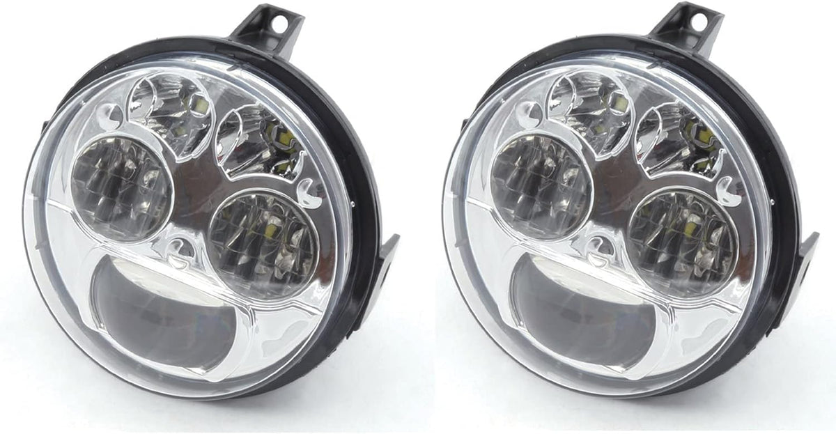 Pair Chrome 4.5 inches High Low Beam LED Headlight Assembly M18684