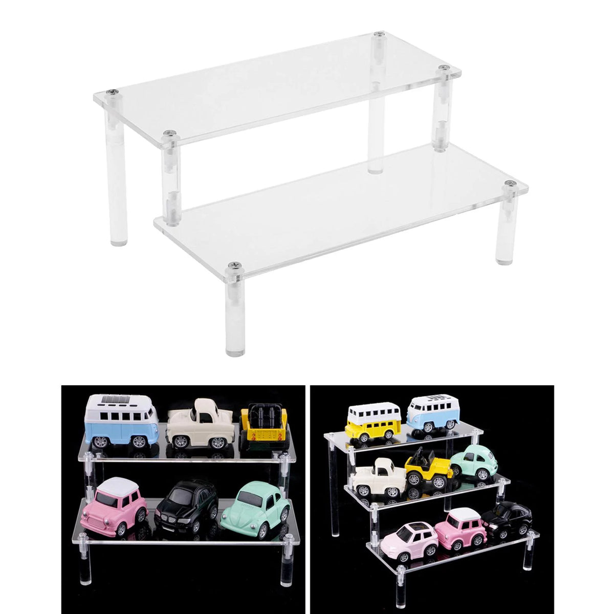 Acrylic Clear Two Layer Display Stand V72521