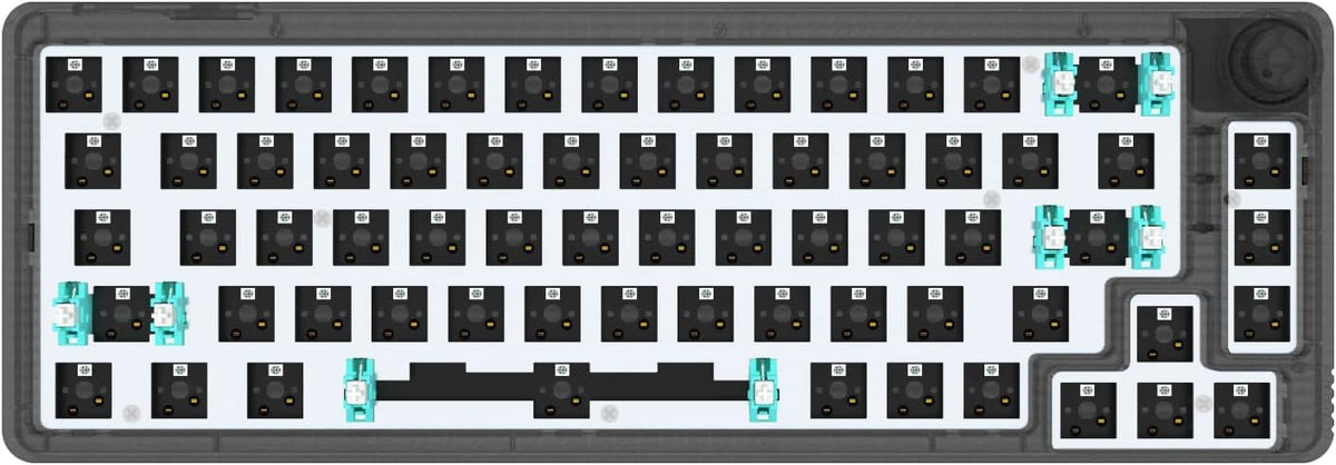 Clear Green 67 Keys Hot Swappable Mechanical Keyboard Kit U937