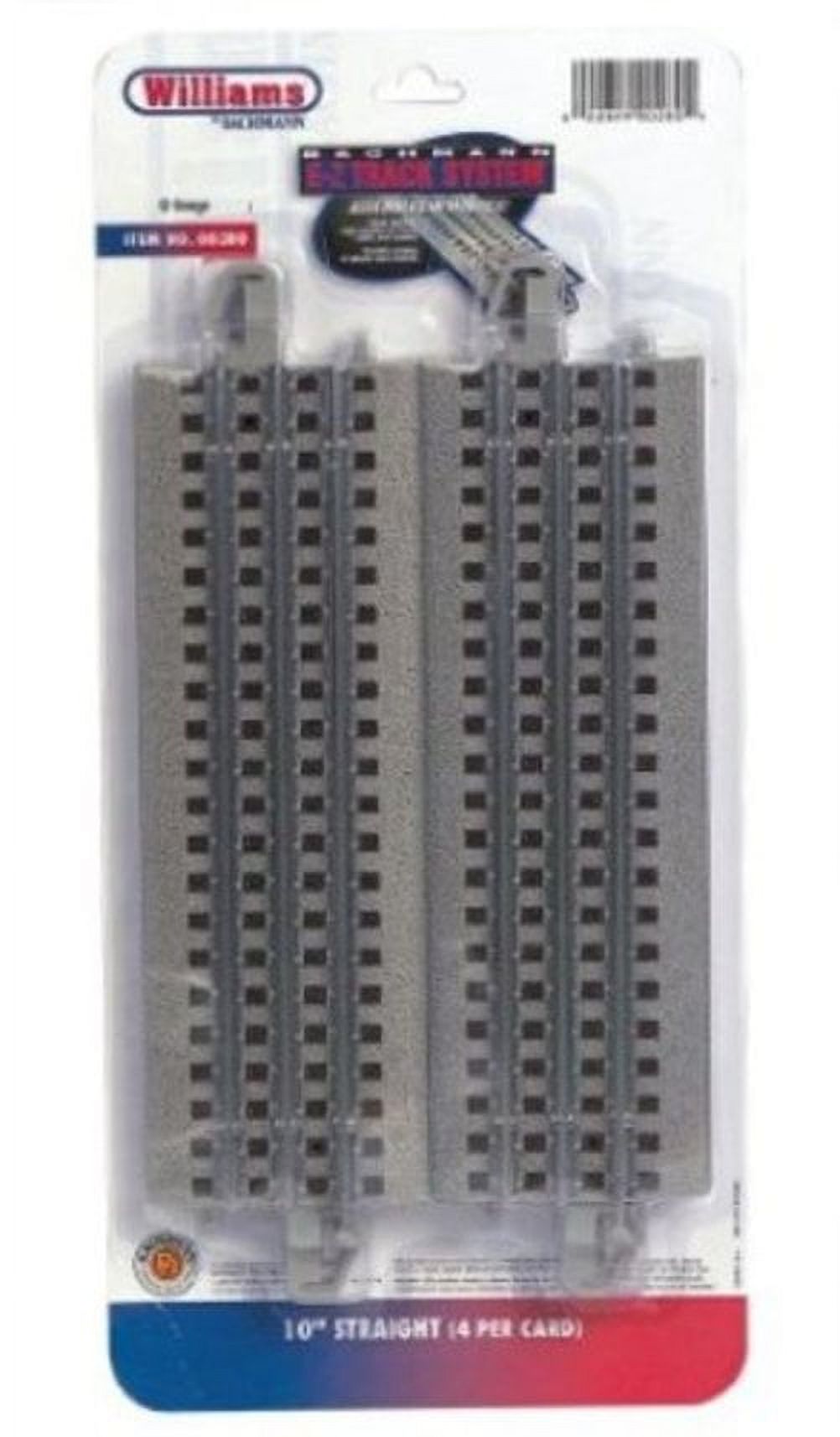 O Gauge E-Z Track 10" Straight Pack-4 Multi-Colored T79425