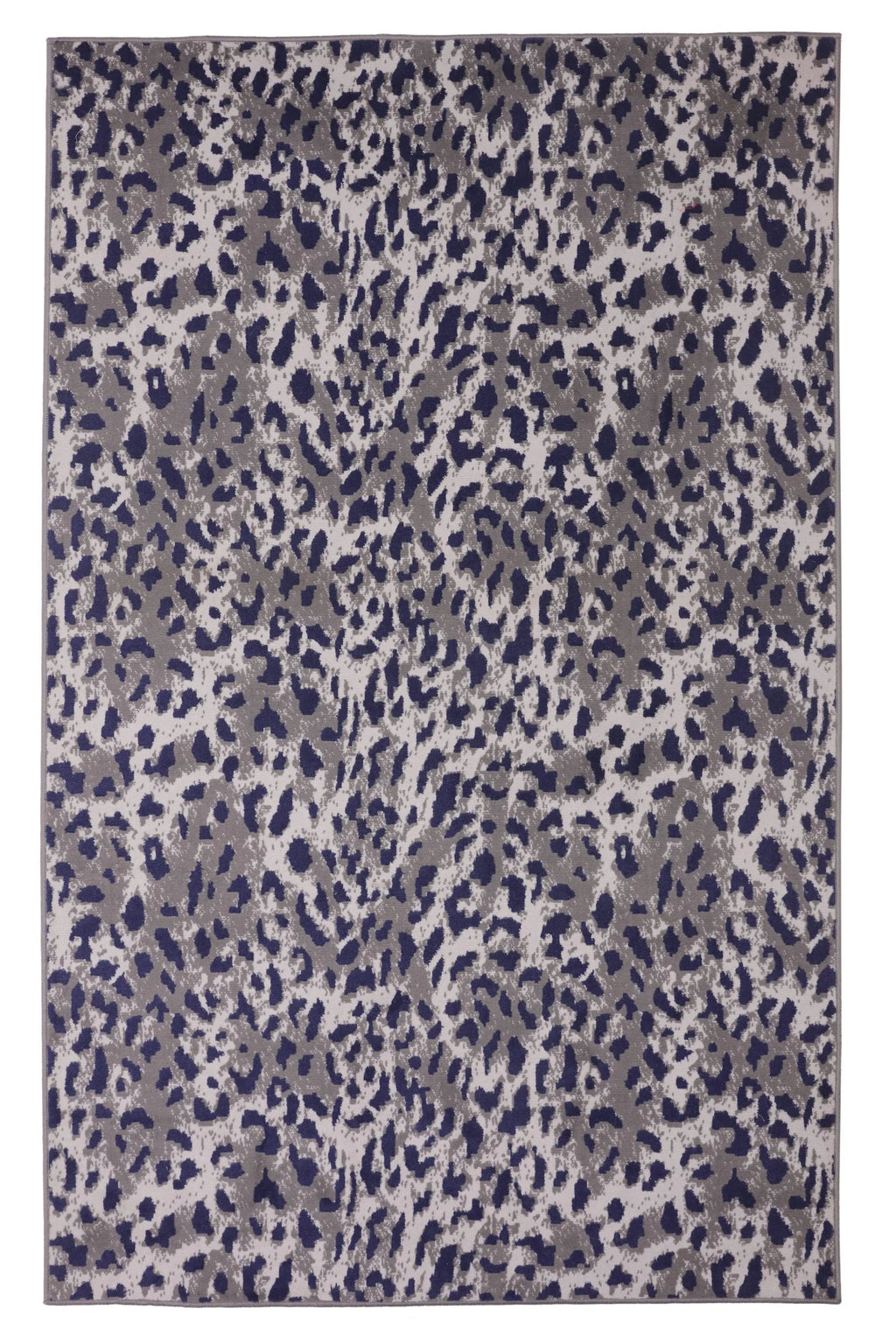 Leopard Print Area Rug 5 ft. x 8 ft. Dark Grey S111