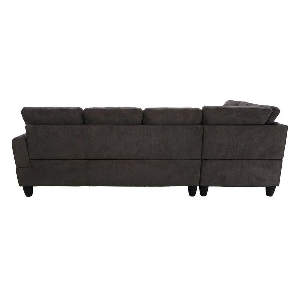 Linen Fabric Sectional Sofa Set in Dark Brown Z552245