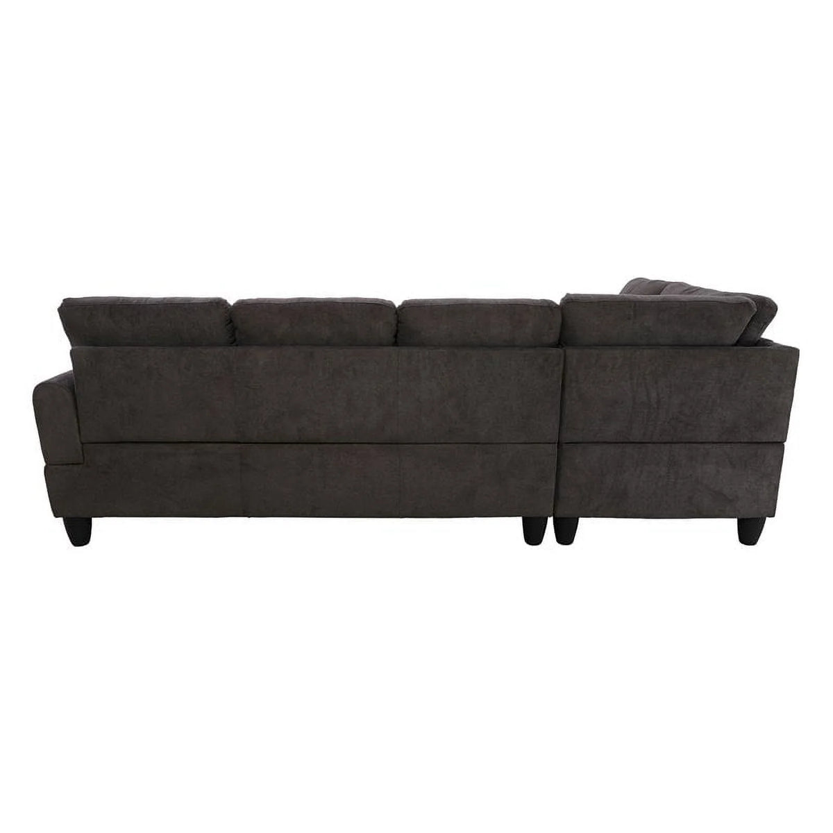 Linen Fabric Sectional Sofa Set in Dark Brown Z552245