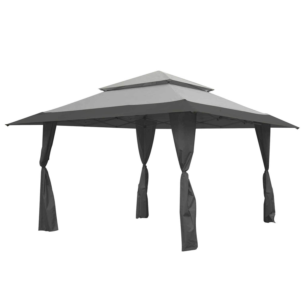 Gray Instant Gazebo Canopy with Bug Screen N3071