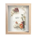 11” x 11” Dark Oak Wooden Shadow Box Frame with Tempered Glass O76316