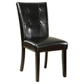 Black Leatherette Wood Side Chair Set of 2 S74643