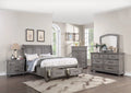 Contemporary Grey 6pc Cal King Bedroom Furniture Set K1247