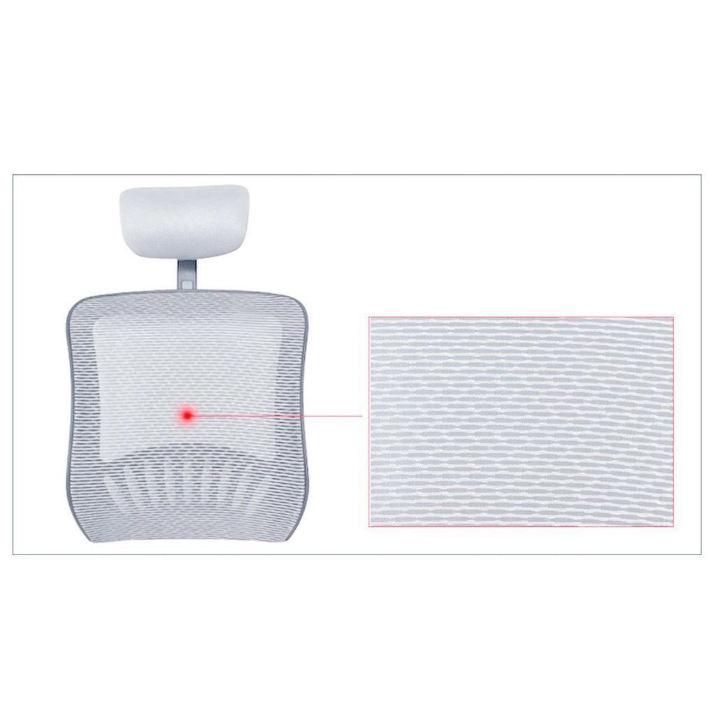 Office Chair Mesh Back Support with Headrest J190