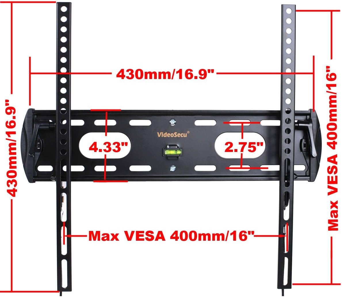 Tilt Low Profile TV Wall Mount for 26"-47" LED LCD TV with VESA 200x100 to 400x400 Y987