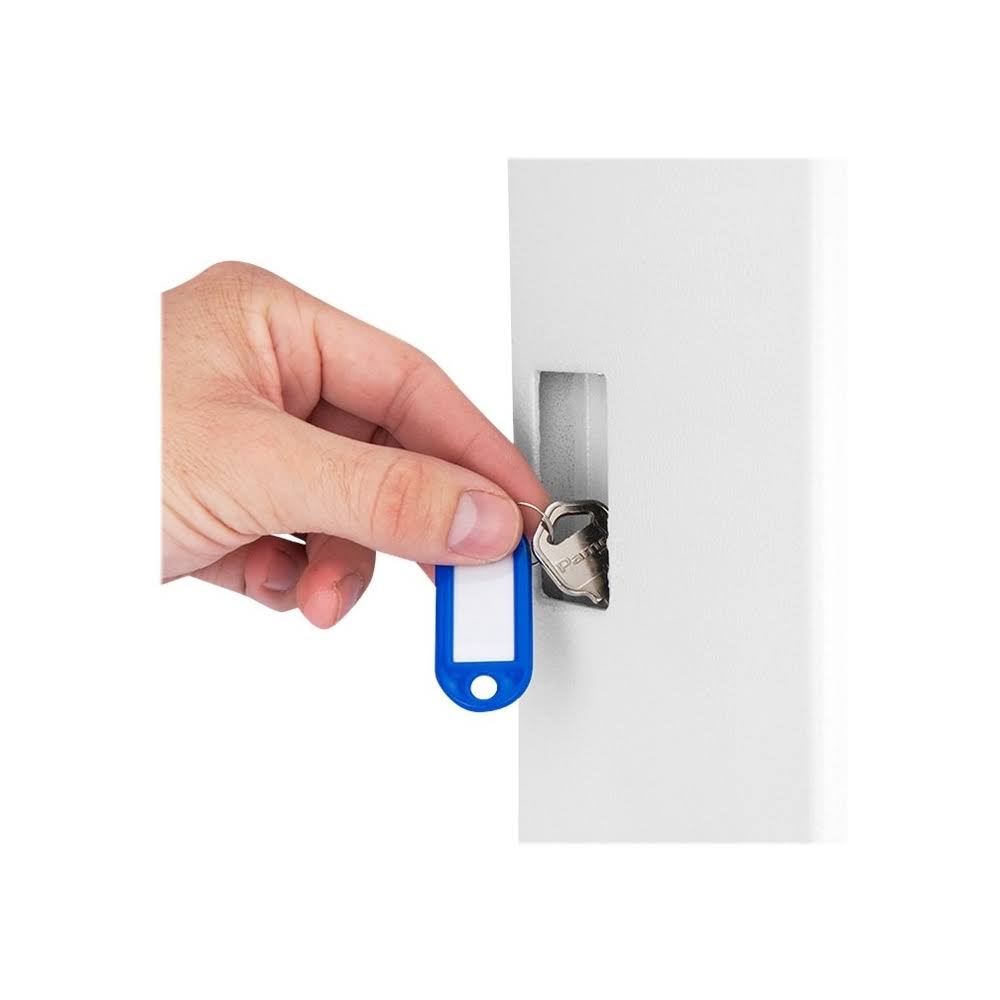 Key Cabinet 144 Hooks Steel White Q65847