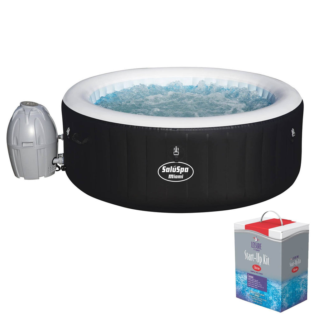 Inflatable Hot Tub Spa with Chlorine Sanitizer Kit B621