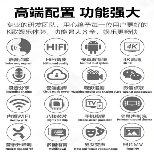 22-inch Touch Screen Karaoke Player with Wireless Microphone B232586
