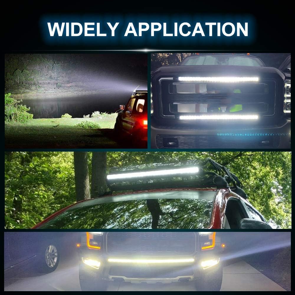 26 inch LED Light Bar Super Slim Single Row Spot Flood Combo Beam 12V 24V Off Road Work Light Pack of 2 G24676
