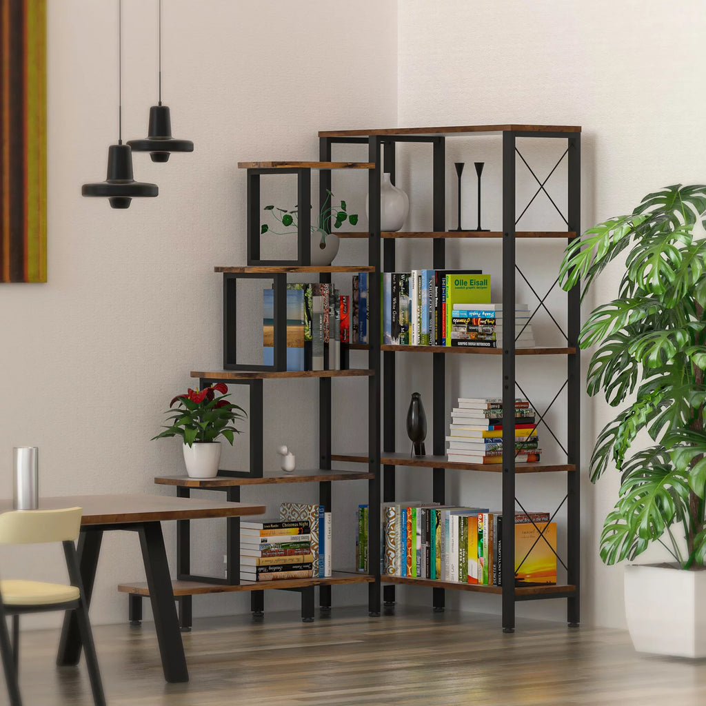 Large Reversible 5 Tier Corner Bookshelf B79810