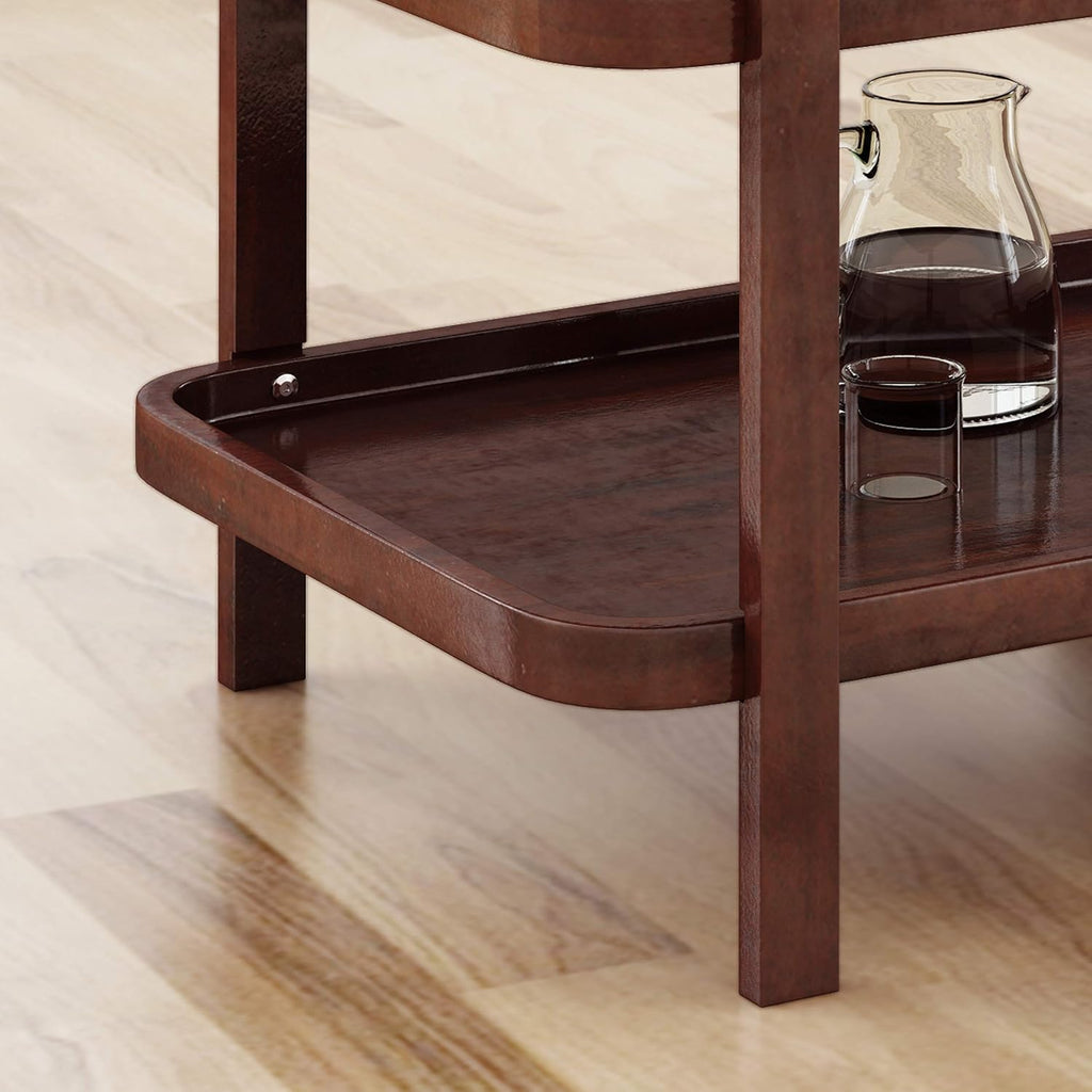 3-Tier Solid Acacia Wood Bar Cart N174247
