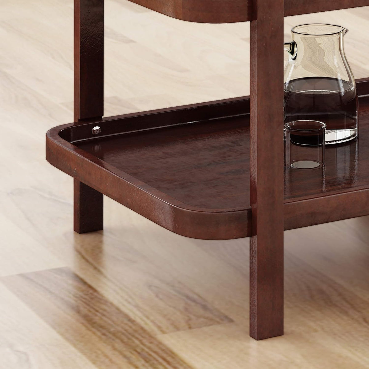 3-Tier Solid Acacia Wood Bar Cart N174247