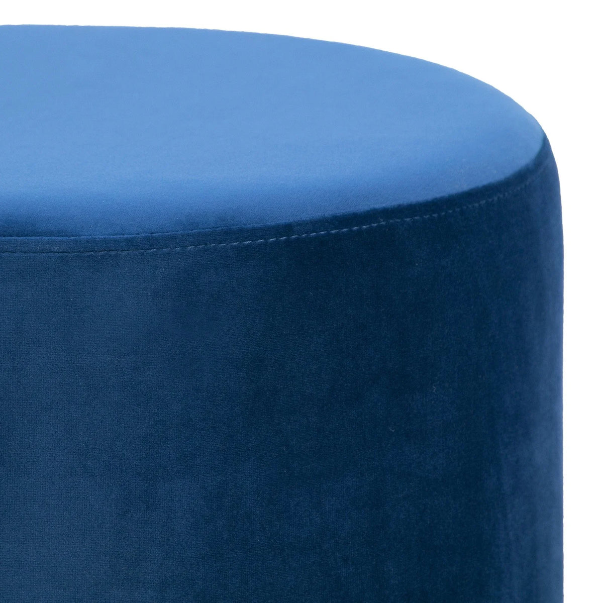 Velvet Round Ottoman with Golden Accent Base H659320