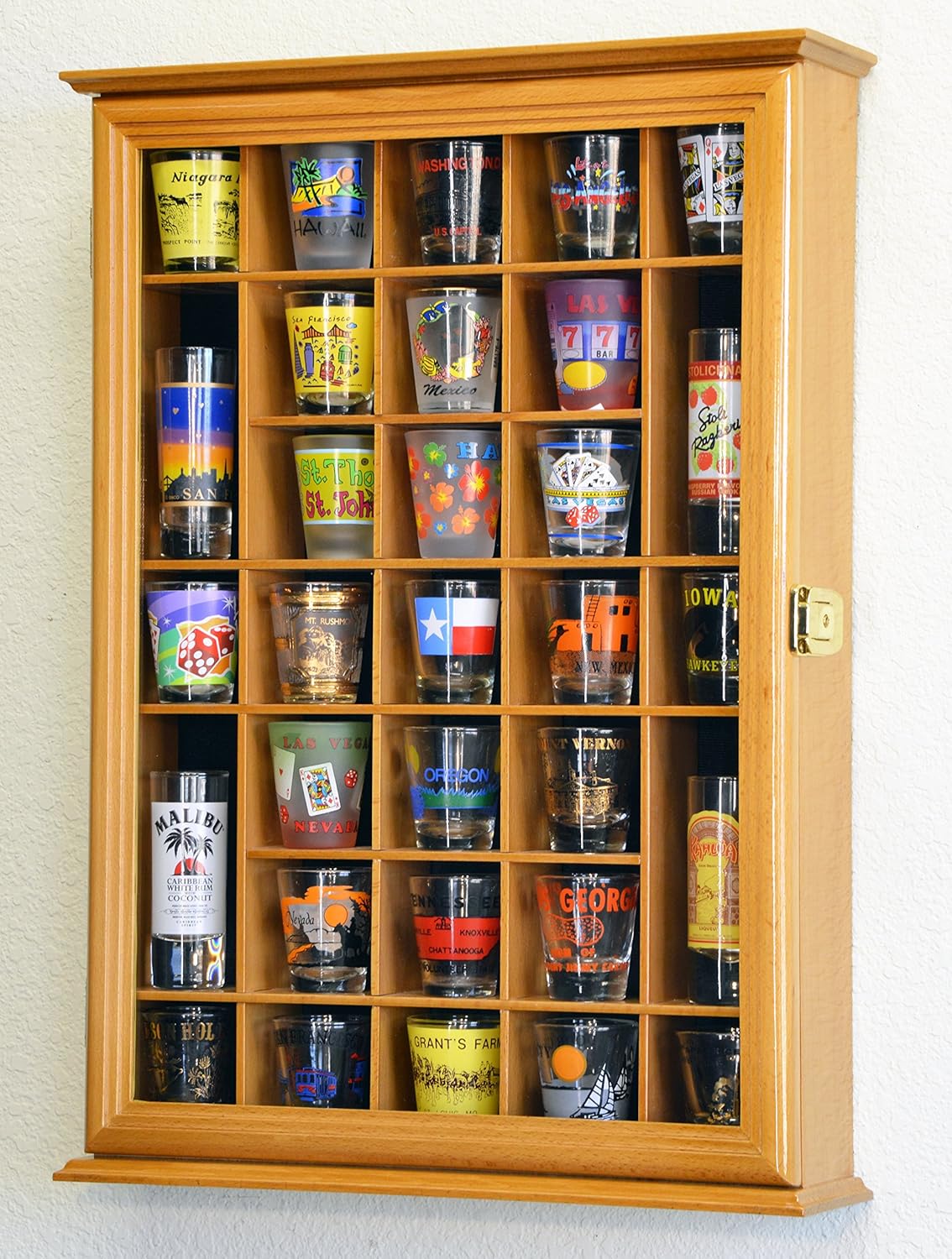 Shot Glass Display Case Wall Rack X188627