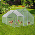 13x10x6.5 FT Metal Chicken Coop with Waterproof Cover D6840