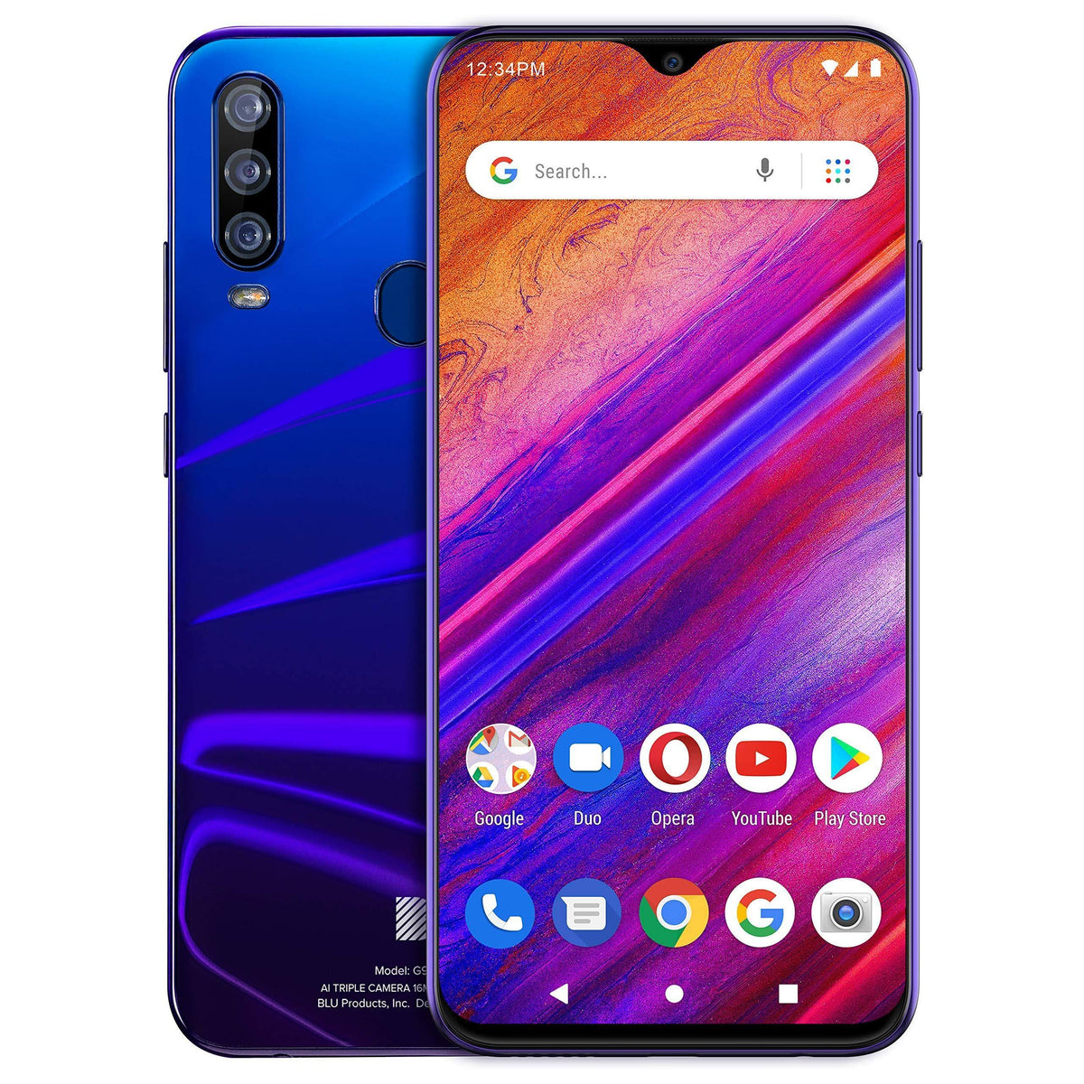 Renewed 6.3x22 Full HD Smartphone with Triple Main Camera, 128GB+4GB Ram P7169