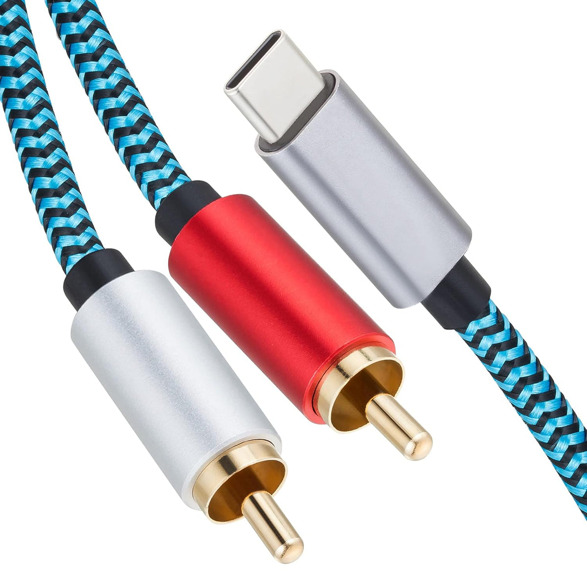 USB C to 2 Male RCA Audio Stereo Cable 15 ft L58685