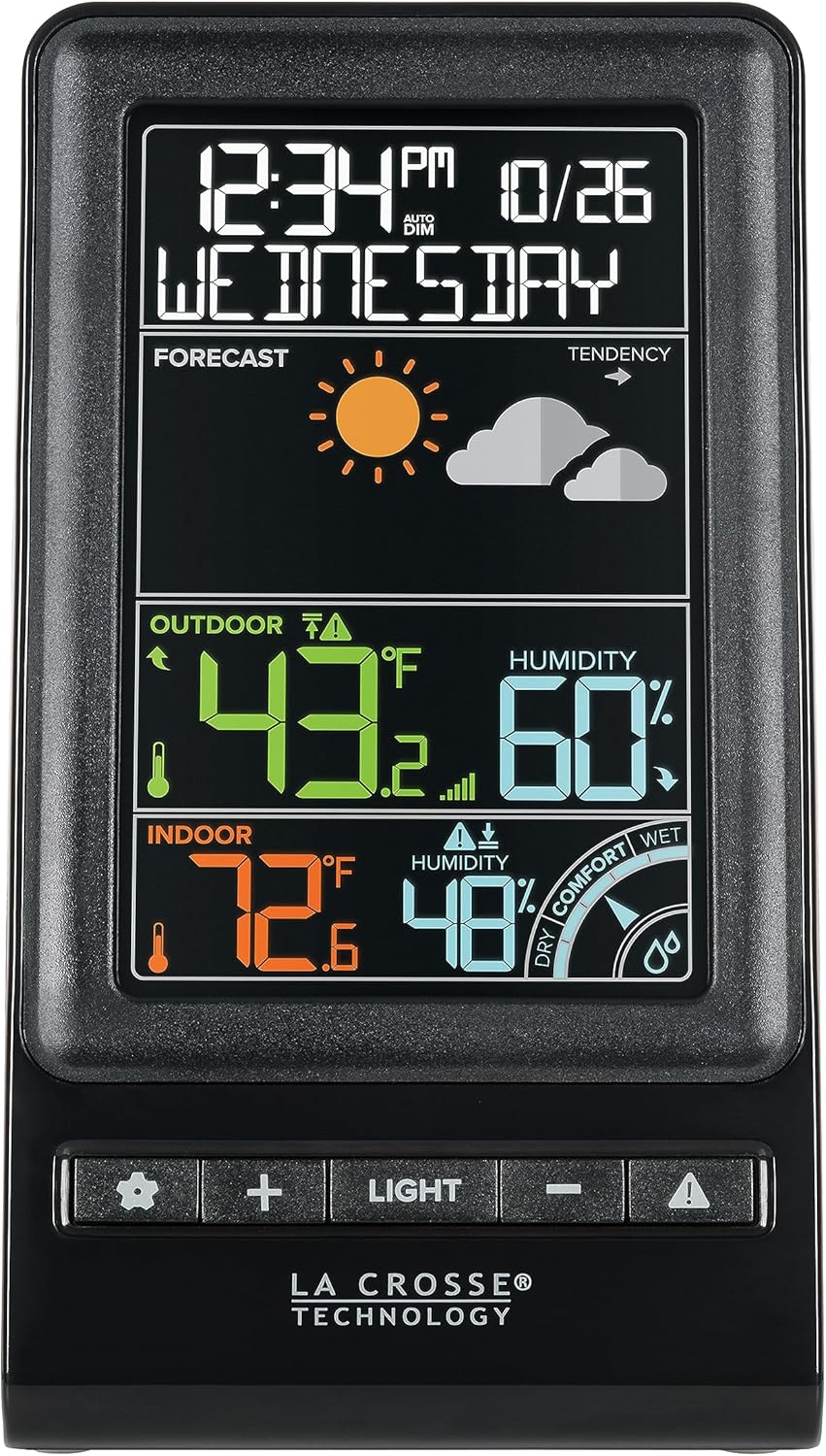 Black Digital Wireless Forecast Station S5526