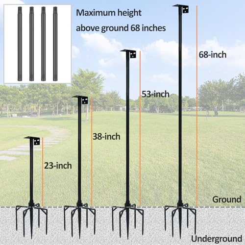 78 Inch Adjustable Heavy Duty Bird House Stand with Strong Base R986