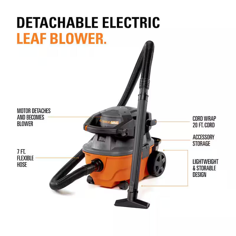 4 Gallon 6.0 Peak HP Wet/Dry Shop Vacuum with Blower K467