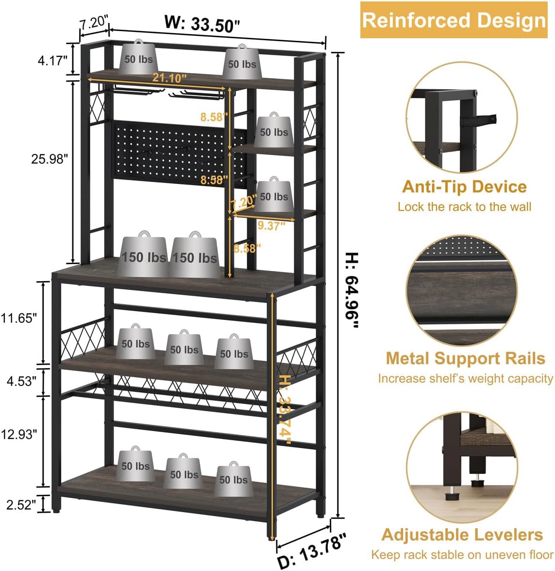 Gold Bar Cart with Wine Rack U984