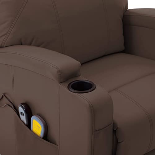 Black Faux Leather Electric Power Lift Massage Chair with 6-Point Vibration Massage X697052