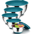 Set of 5 Stainless Steel Mixing Bowls with Lids (Black) C235520