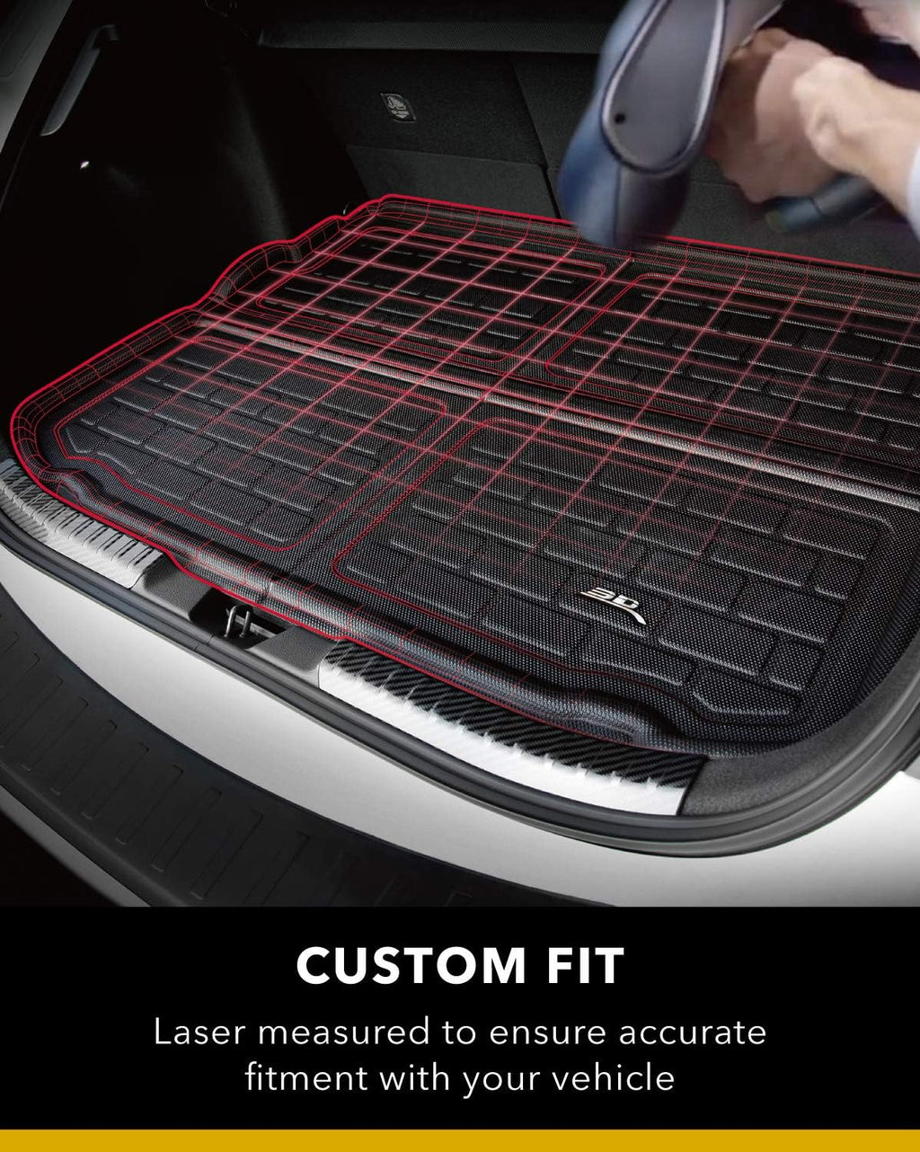 All-Weather Rear Trunk Well Mat for Tesla Model Y 7-Seat 2021 Custom Fit Cargo Liner G783773