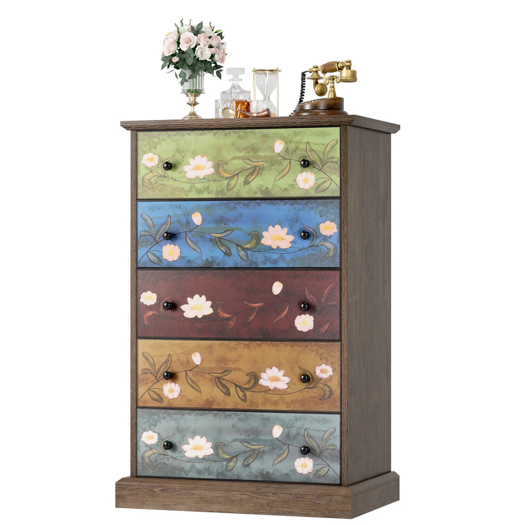 5 Drawer Wood Dresser X759