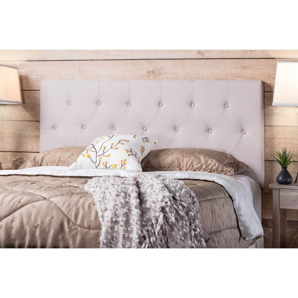 Grey Queen Linen Headboard T645911
