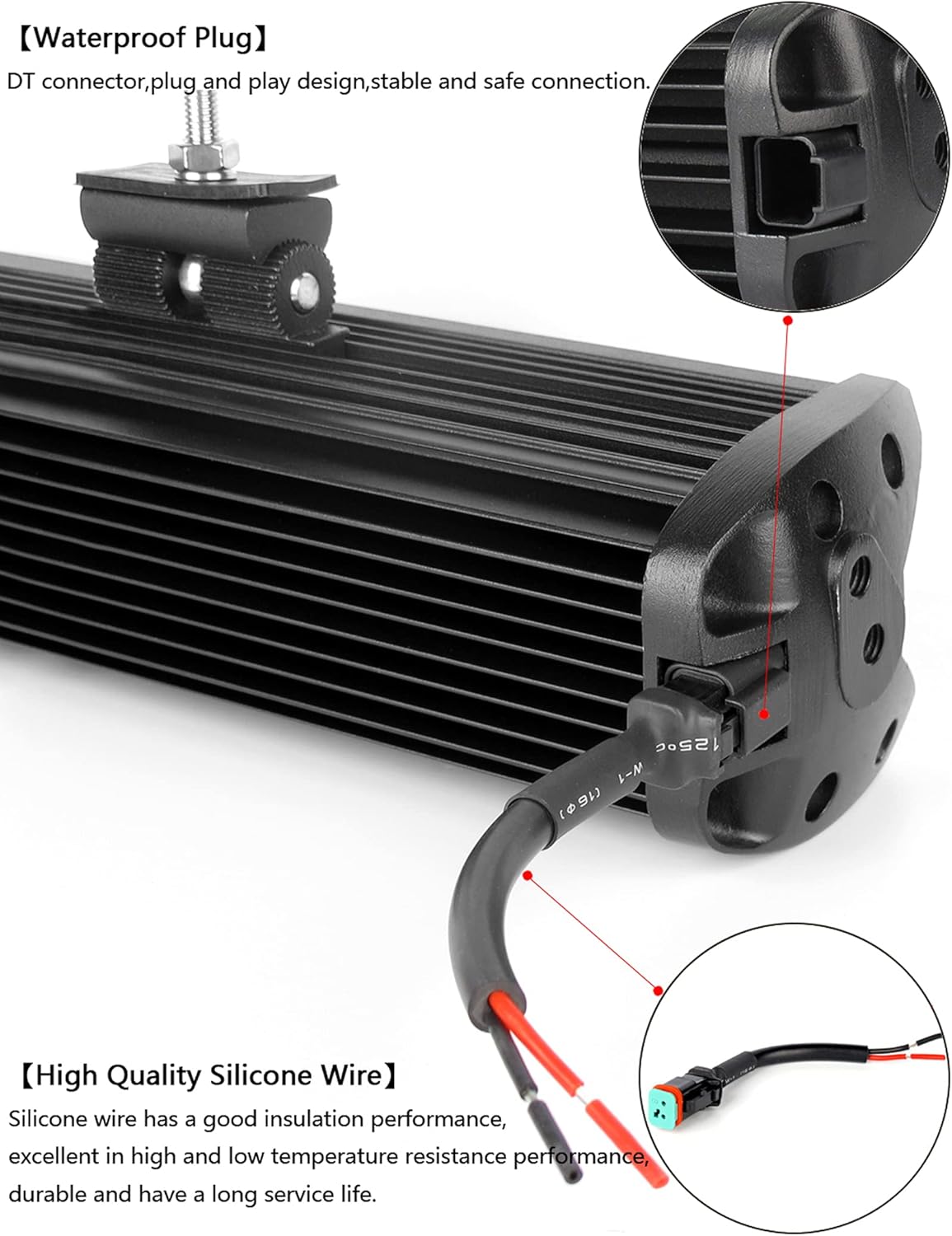 6D 33 Inch 150W Single Row LED Work Light Bar E9470