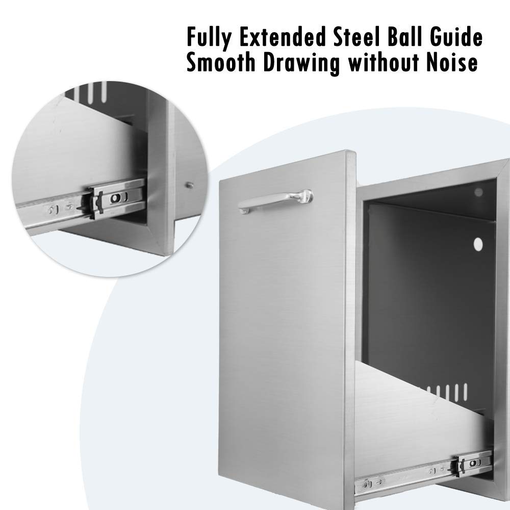 Stainless Steel Propane Tank Drawer W16XD18XH22.3 Inches I3431