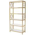White/Gold Bookcase O9187