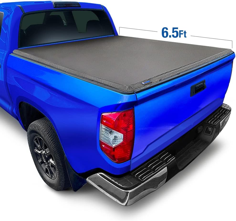 Soft Tri-Fold Truck Bed Tonneau Cover, Black L343018