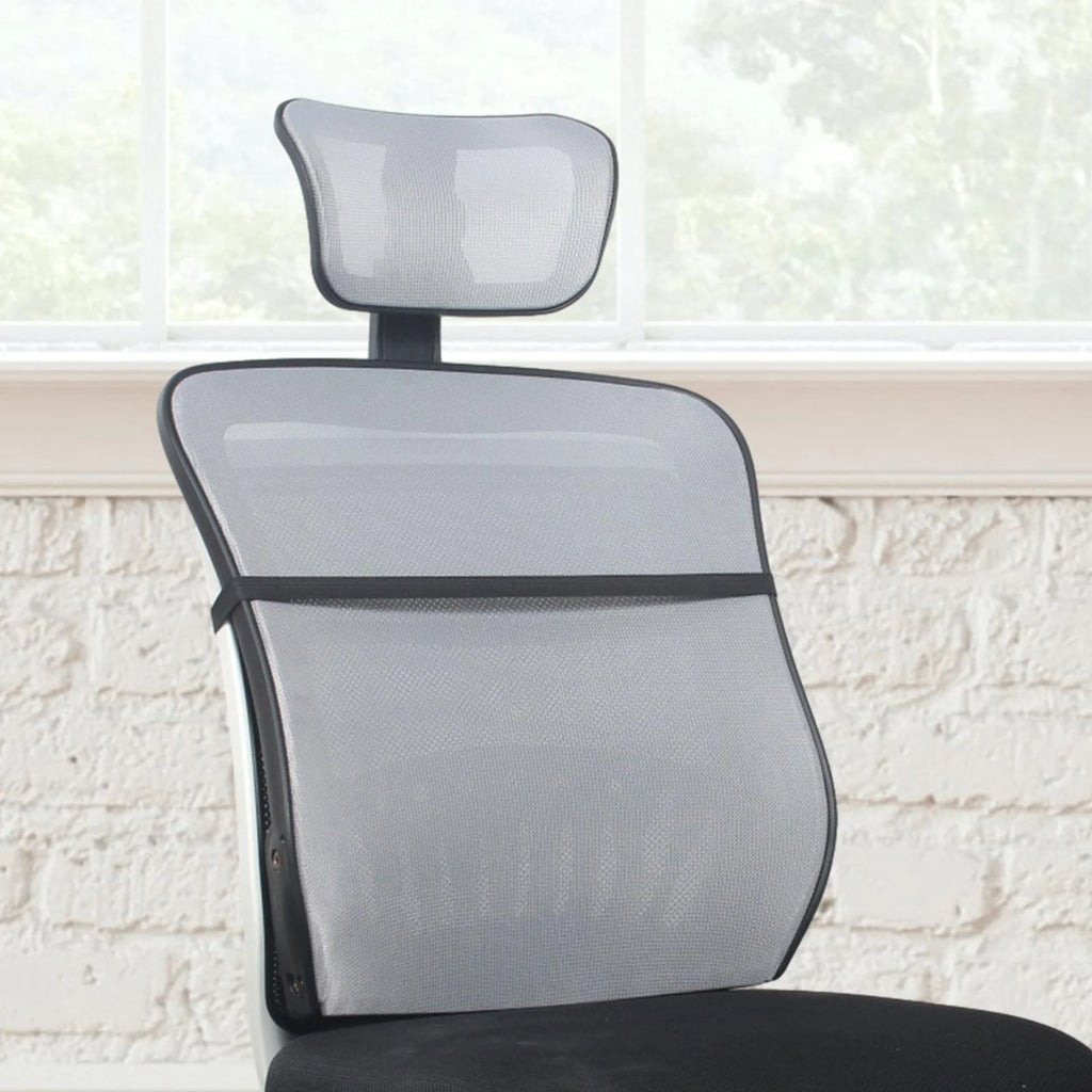 Office Chair Mesh Back Support with Headrest J190