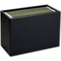 Black Leather Hanging File Folder Box D1931