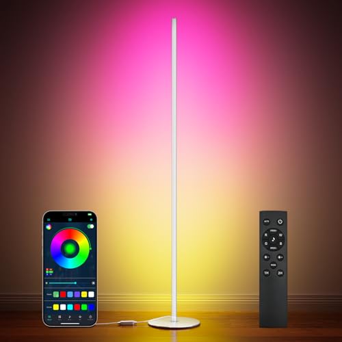 Smart RGB+IC LED Corner Floor Lamp with Remote P409939
