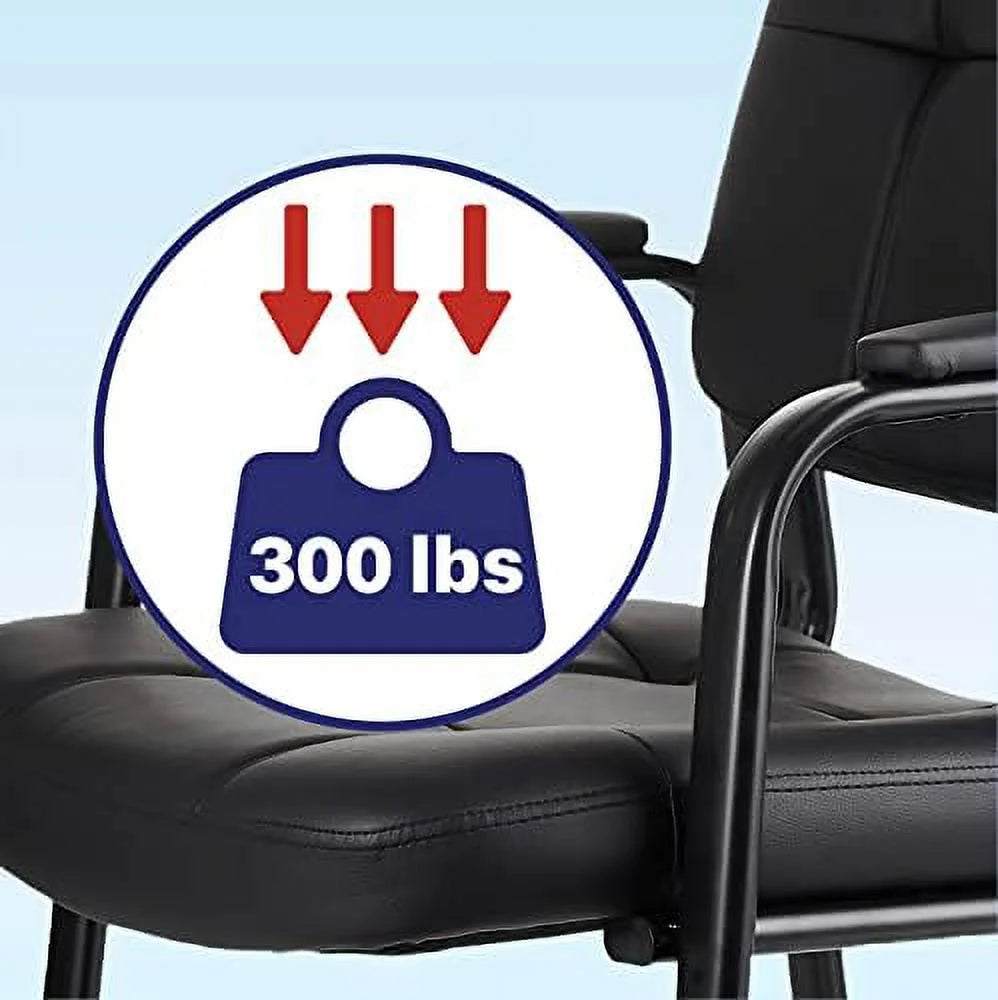 Black Bonded Leather Guest Chair 4 Pack P50679