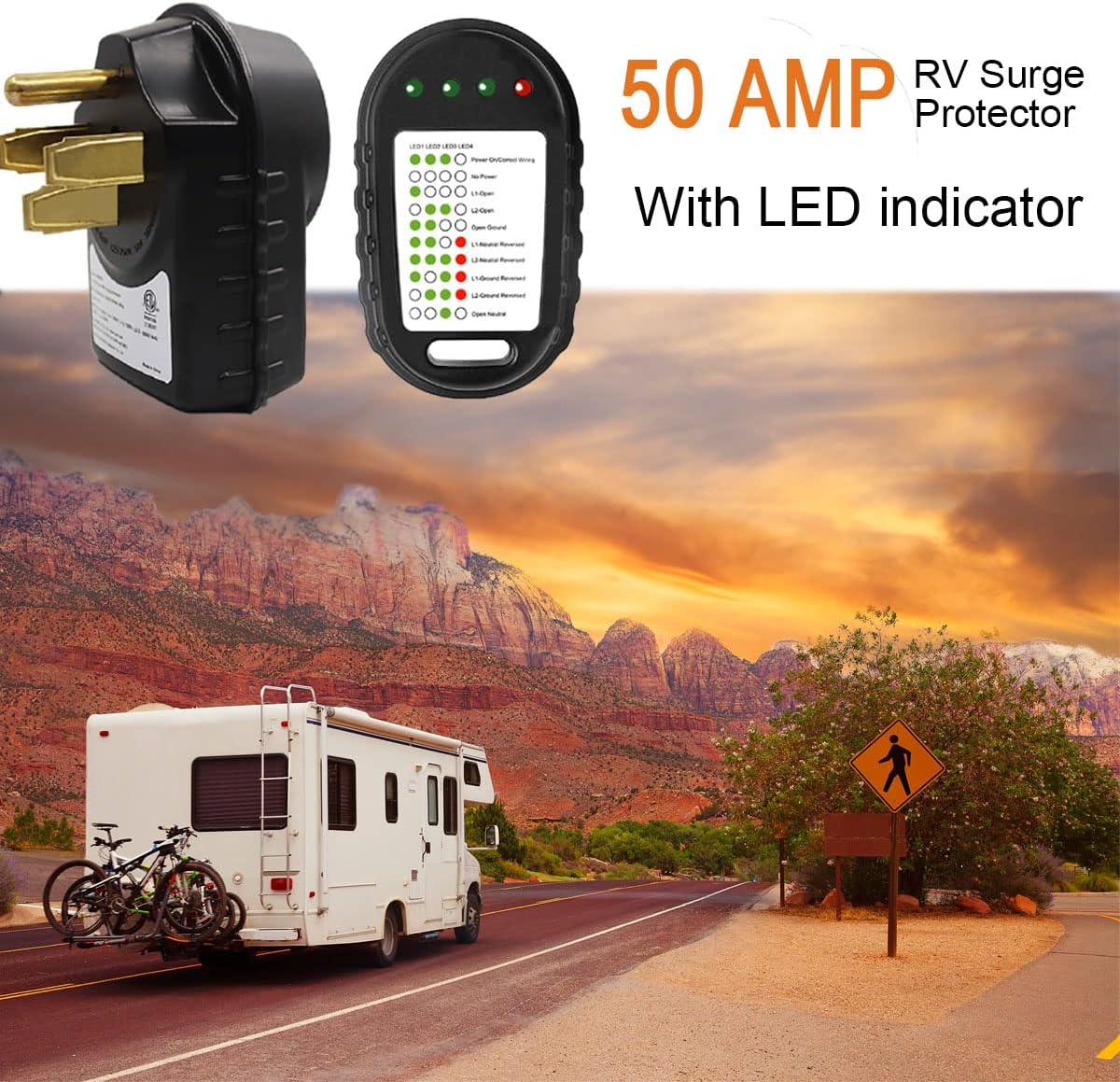 50 AMP Surge Protector and Circuit Analyzer Kit, Pack of 2 B3582