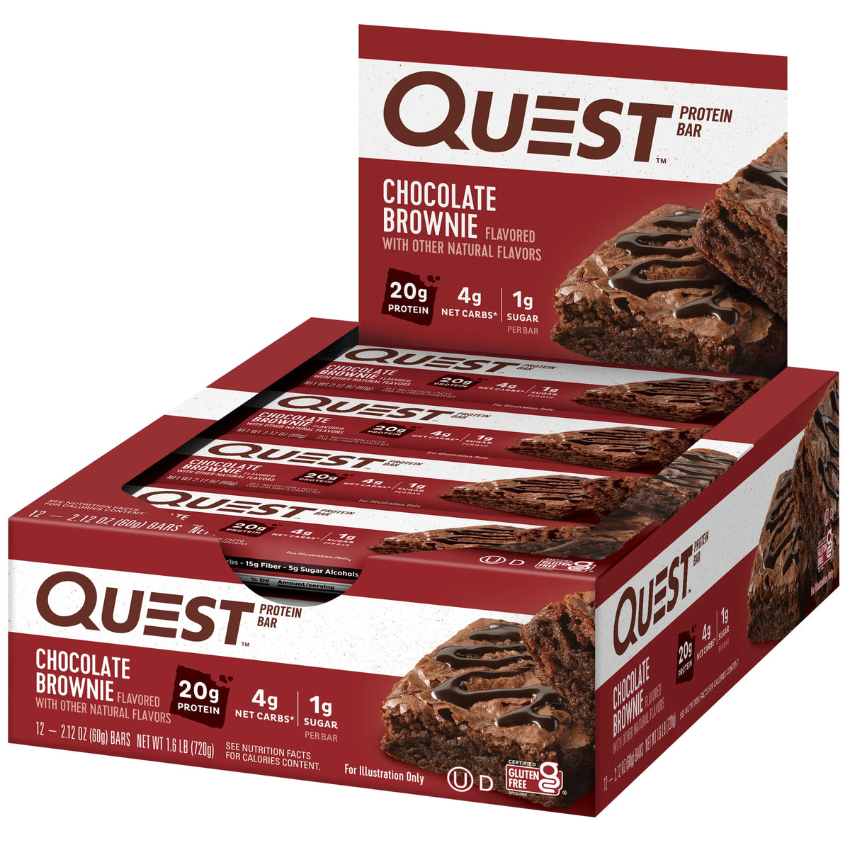 Chocolate Brownie 20g Protein Bar 12 Ct Y57283
