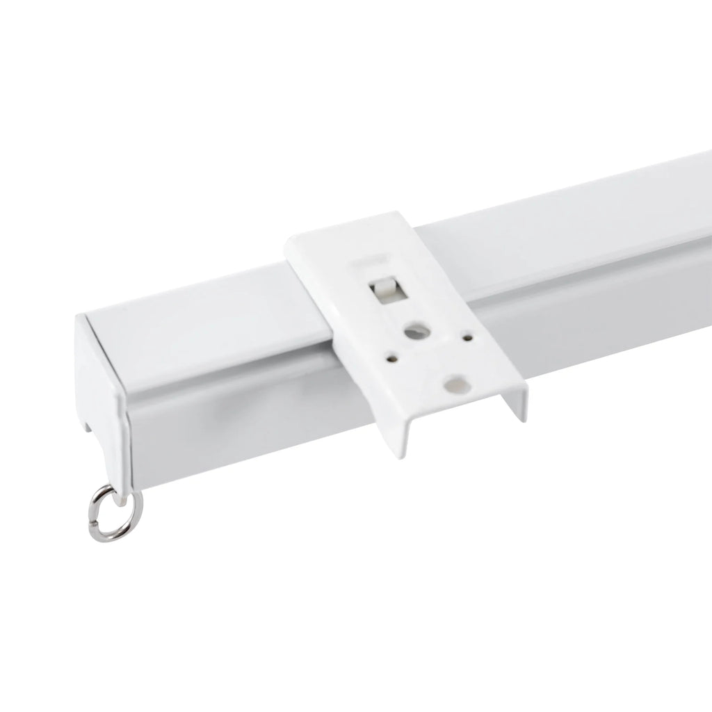 White Ceiling Mount Curtain Track Kit with Hooks U957499