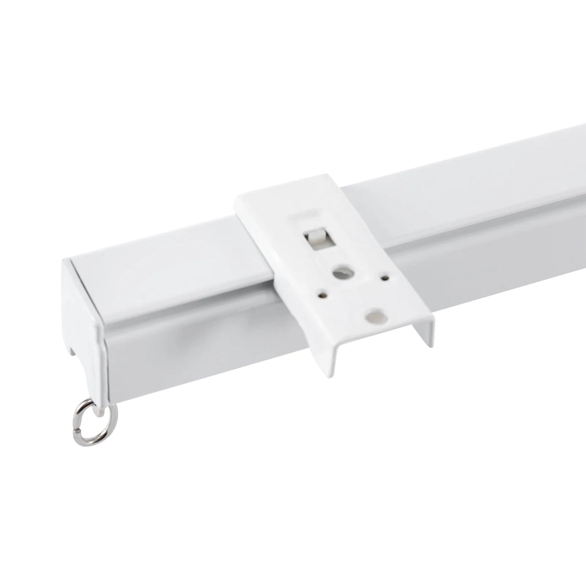 White Ceiling Mount Curtain Track Kit with Hooks U957499