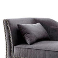 Gray Linen Like Fabric Chaise T52225