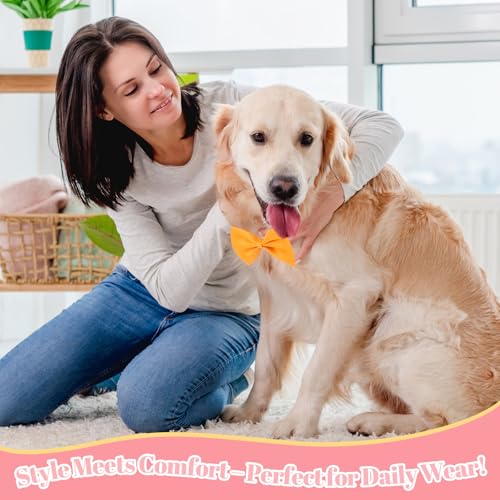 120 Pcs Dog Bow Ties with Adjustable Collar, 14 Colors U100238
